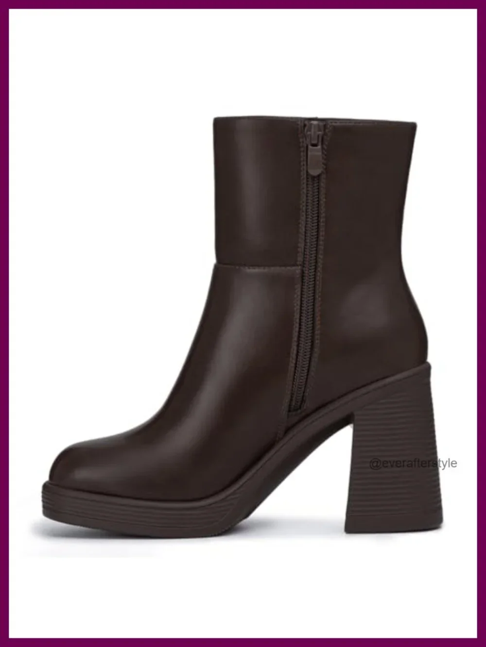 Platform Ankle Boots Chunky Block Heel Square Toe Fashion Dress Booties